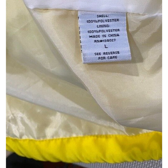 Angel Kiss Los Angeles wind breaker yellow black hooded jacket Women's size L - Picture 4 of 4